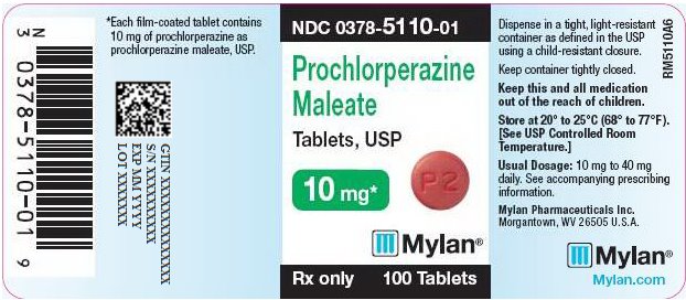 Prochlorperazine Maleate Tablets, USP 10 mg Bottle Label