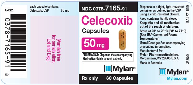 Celecoxib Capsules 50 mg Bottle Label