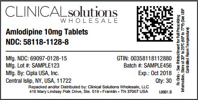Amlodipine 10mg tablet 30 count blister card