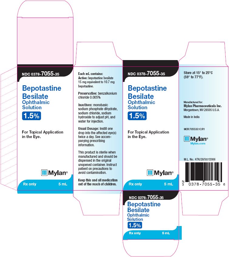 Bepotastine Besilate Ophthalmic Solution 1.5% Carton Label