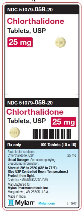 Chlorthalidone 25 mg Tablets Unit Carton Label