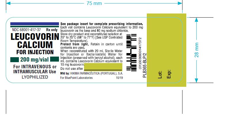 Leucovoring Calcium for INjection 200 mg vial rev 1019