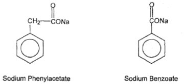 Sodium Phenylacetate and Sodium Benzoate Structural Formula