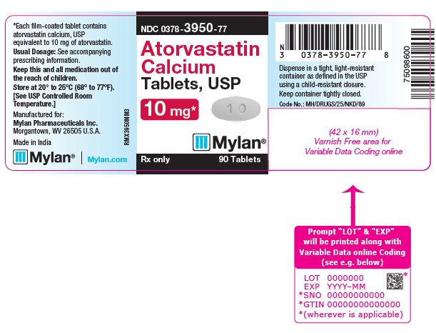 Atorvastatin Calcium Tablets 10 mg Label
