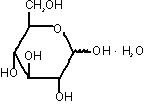 D-Glucopyranose monohydrate - Dextrose Hydrous Structural Formula