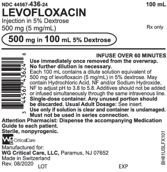 Levofloxacin Injection in 5% Dextrose 500 mg/100 mL bag image