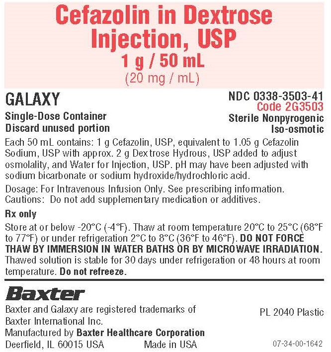 Representative Cefazolin Container Label 0338-3503-41 1 of 2