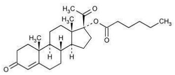 Hydroxyprogesterone Caproate Structural Formula