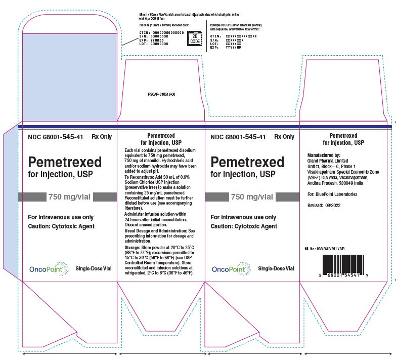 Pemetrexed for Injection 750mg Carton