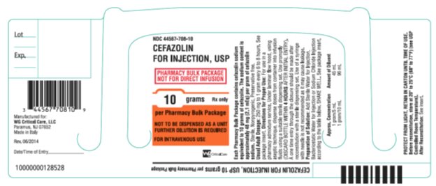 Cefazolin 10 g label