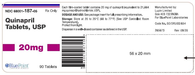 Quinapril Tablets, USP 20 mg 90 Tablets