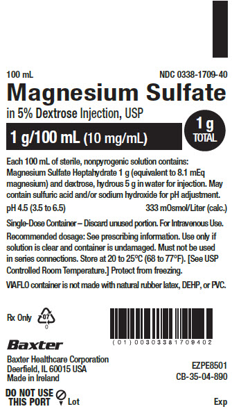 Magnesium Sulfate in Dextrose Representative Container Label 0338-1709-40