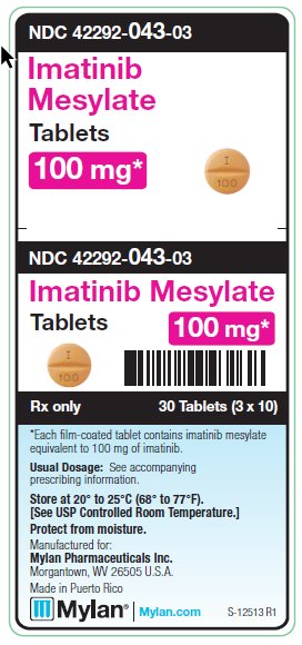 Imatinib Mesylate 100 mg Tablets Unit Carton Label