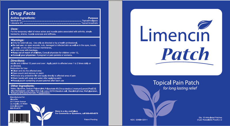 Limencin | Lidocaine And Menthol Patch Breastfeeding