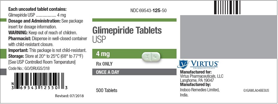 4 mg Tablet Bottle Label