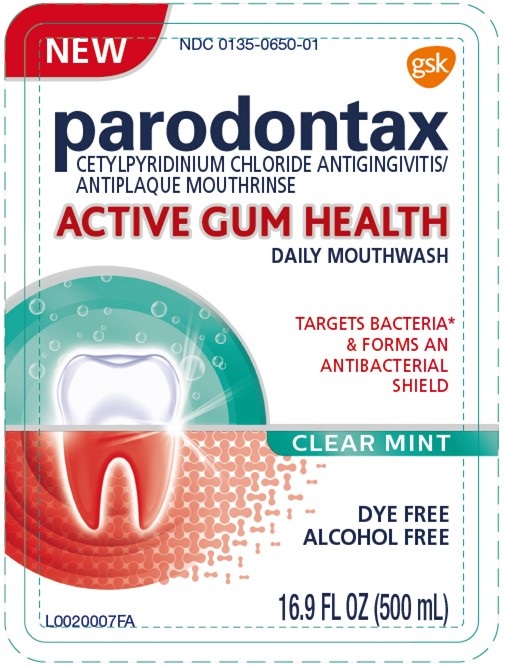 parodontax active gum health mouthwash clear mint