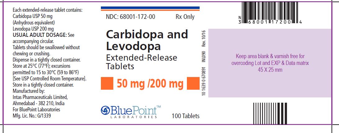Carbidopa and Levodopa ER 50.200mg, 100 tablets, Rev 10-16
