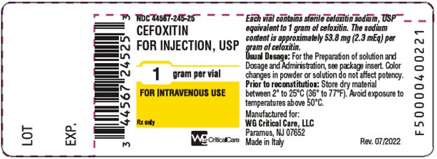 Cefoxitin for Injection, USP 1 g vial label image