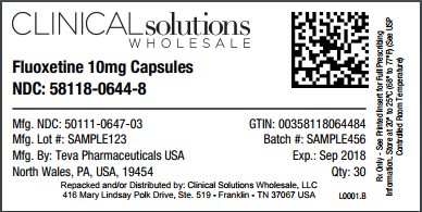 Fluoxetine 10mg capsule 30 count blister card