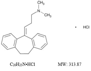 Amitriptyline Hydrochloride Structural Formula