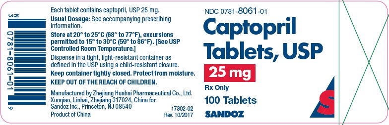 Captopril Tablets  25 mg - 100 tablets