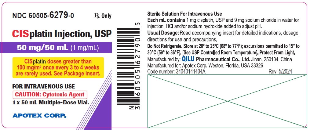 Cisplatin Injection,USP 50 mg/50 mL vial label