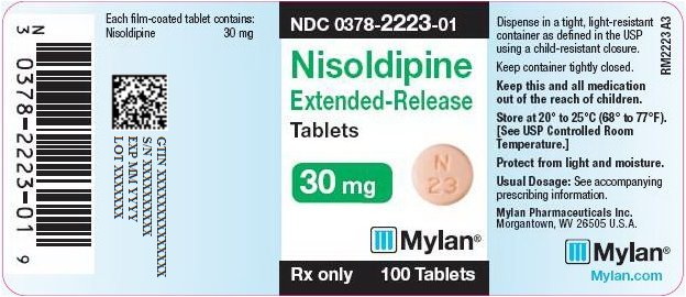 Nisoldipine Extended-Release Tablets 30 mg Bottle Label