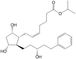 The chemical structure of latanoprost