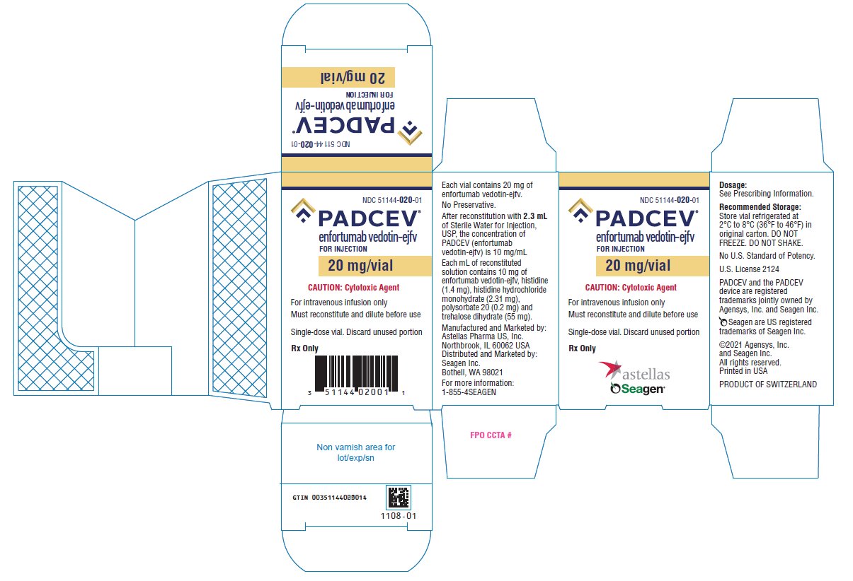 Padcev (enfortumab vedotin-ejfv) for injection 20 mg/vial label