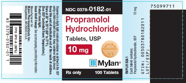 Propranolol Hydrochloride Tablets, USP 20 mg Bottle Label