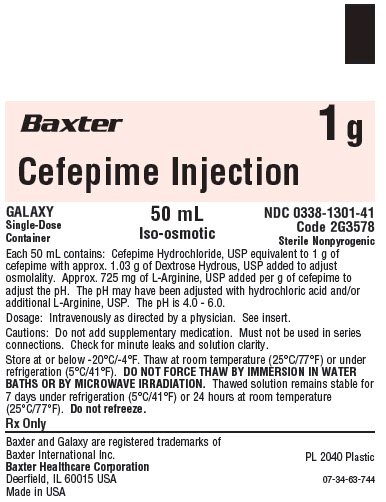 Representative Cefepime Container Label