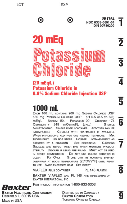 Potassium Chloride in Sodium Chloride Representative Container Label NDC 0338-0691-04