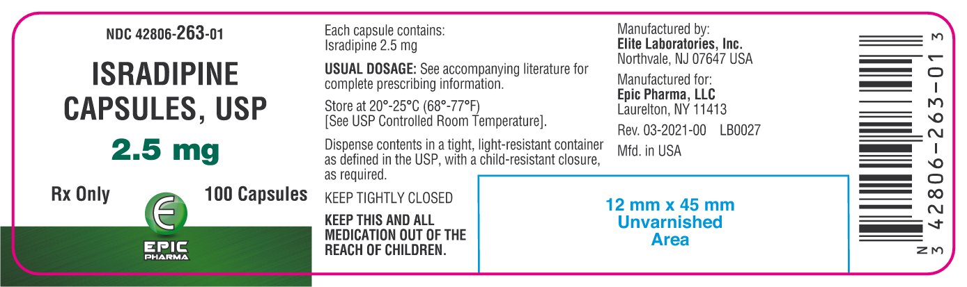 Isradipine Capsules USP, 2.5 mg-100 count-Rev.03/21