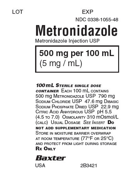 Metronidazole Representative Container Label 0338-1055-48