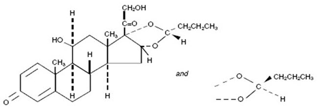 Budesonide structural formula