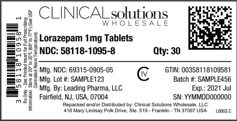 Lorazepam 1mg tablet 30 count blister card