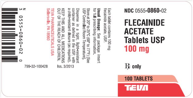 Flecainide Acetate Tablets USP 100 mg, 100s Label
