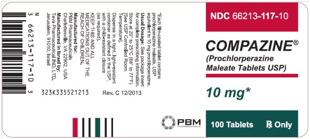 Compazine® (prochlorperazine maleate tablets USP) 10 mg, 100s Label