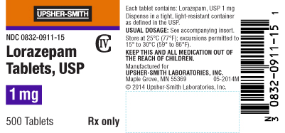 Lorazepam 1 mg Label