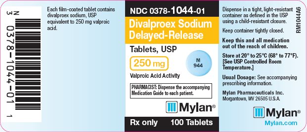 Divalproex Sodium Delayed-Release Tablets, USP 250 mg Bottle Label