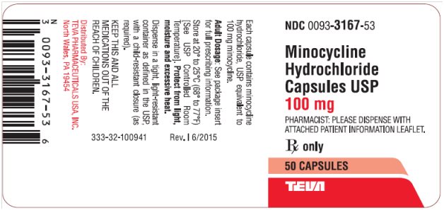 Minocycline Hydrochloride Capsules USP 75 mg 100s Label