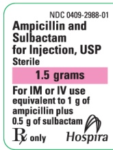 Ampicillin and Sulbactam 1.5 gram Label