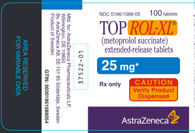 TOPROL-XL 25 mg 100 tablet bottle label