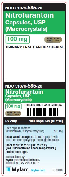 Nitrofurantoin 100 Capsules (Macrocrystals) Unit Carton Label