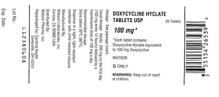 Doxycycline Hyclate Tablet Label