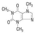 Caffeine structural formula.