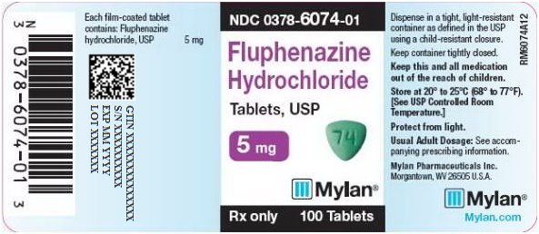 Fluphenazine Hydrochloride Tablets 5 mg Bottle Label