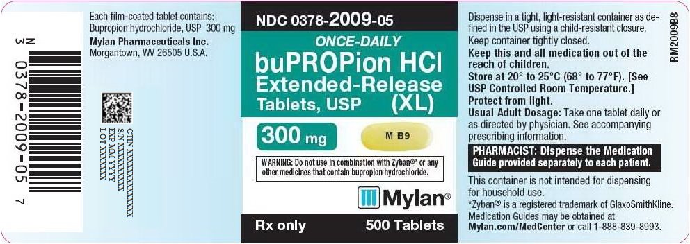 Bupropion HCl Extended-Release Tablets XL 300 mg Bottle Label