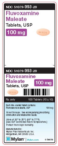 Fluvoxamine Maleate 100 mg Tablets Unit Carton Label
