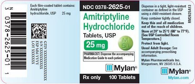 Amitriptyline Hydrochloride Tablets 25 mg Bottle Label